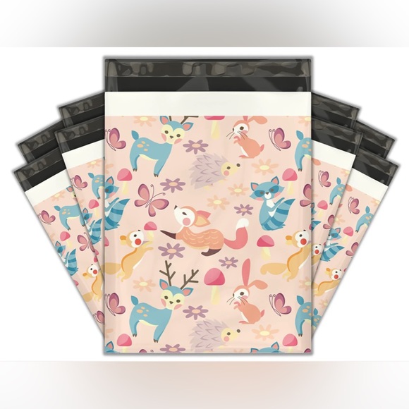 Woodland Critters Poly Mailers 10x13 Pack of 25 - Picture 2 of 7